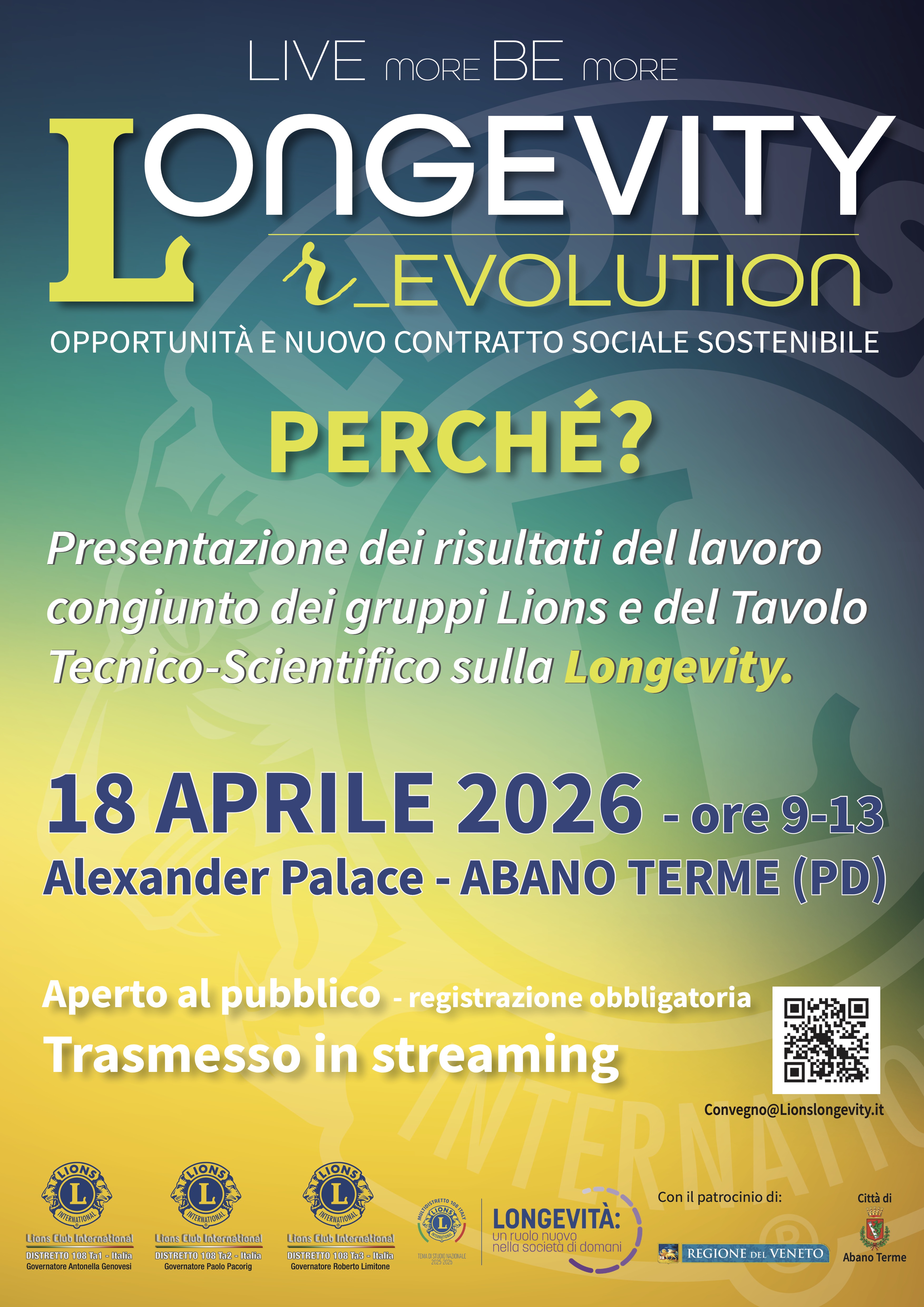 Longevity 18 Aprile 2026